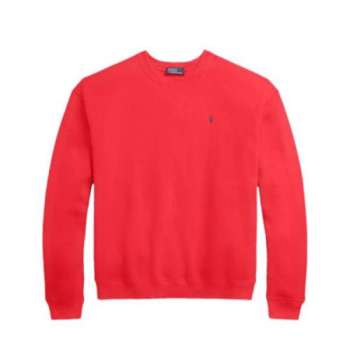 Rød Rund Hals Sweatshirt