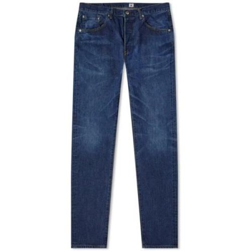 Slim Tapered Jeans Blå Midt Mørk