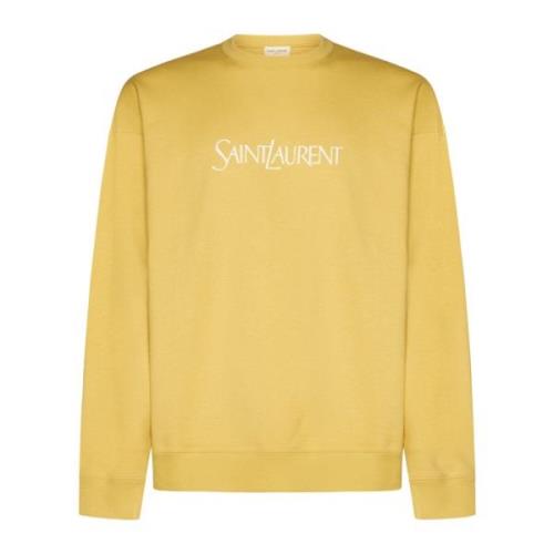 Gul Bomull Crew Neck Sweatshirt