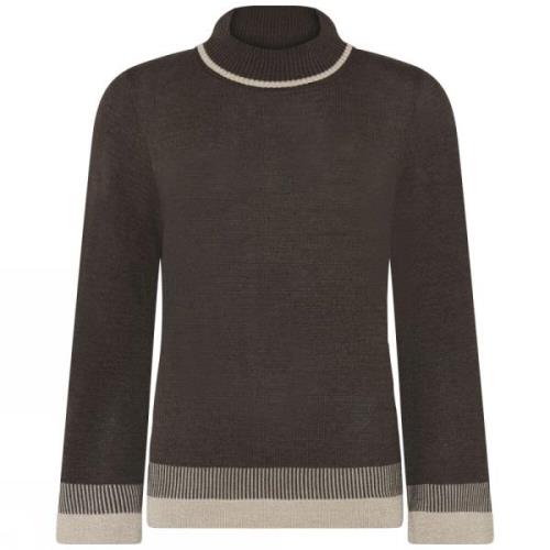 Brun Melert A-Formet Pullover Genser