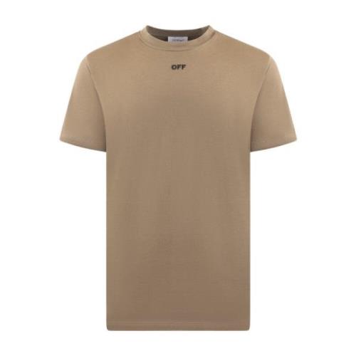 Slim Beige Stitch T-Shirt