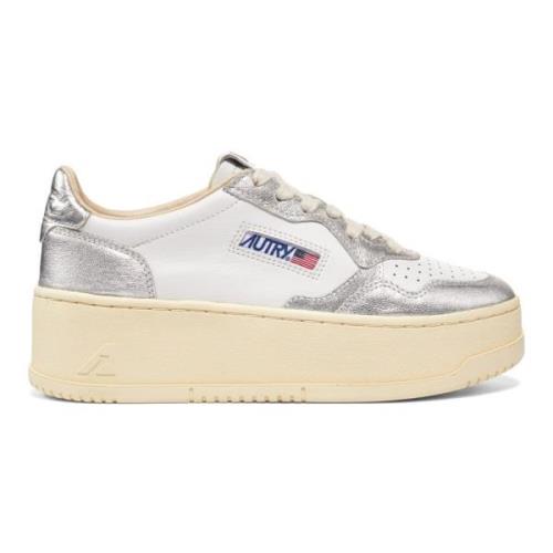 Hvite Platform Sneakers