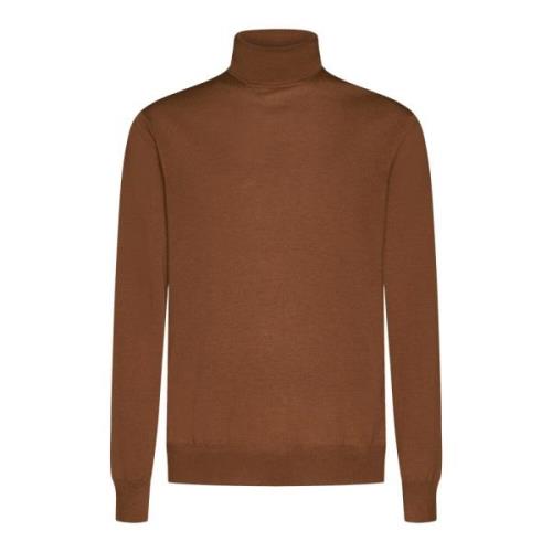 Brun Ull Rullehals Jumper