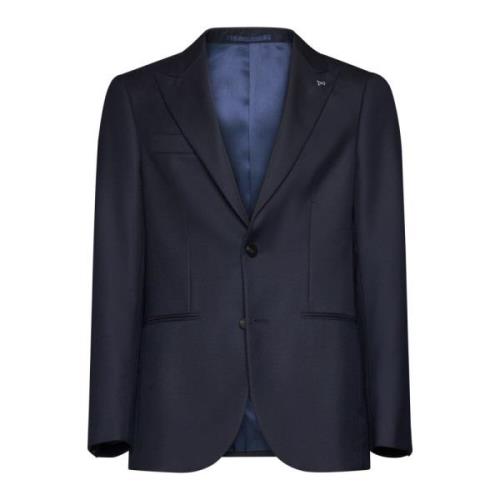 Midnight Blue Ull Blazer med Peak Revers