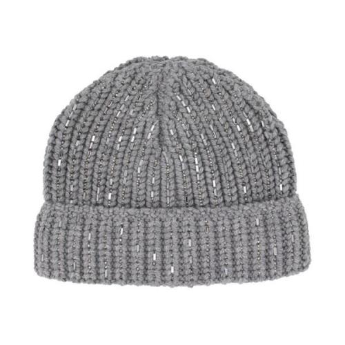 Myk Vinter Beanie med Lurex Detaljer