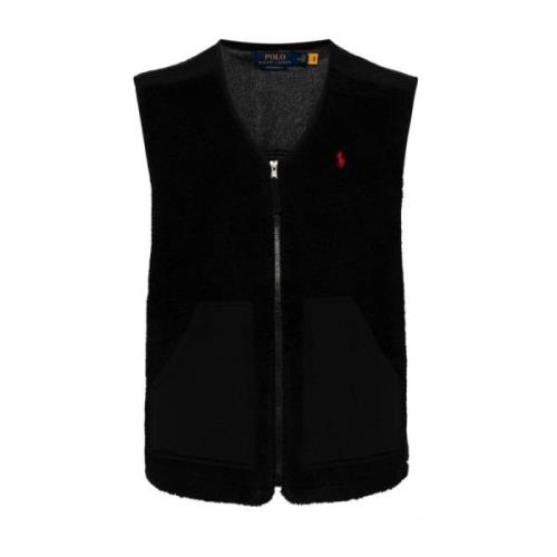 Svart Hi-Pile Fleece Vest Jakke