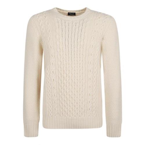 Cable-Knit Rund Hals Genser