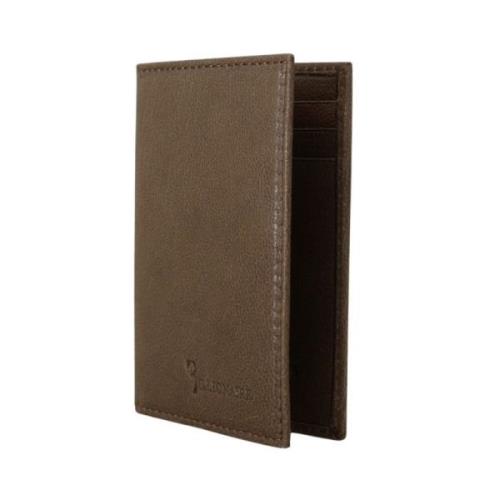 Brun skinn Bifold lommebok