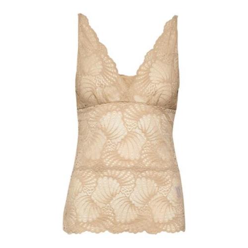 Feminin Blonde Top med Justerbare Stropper