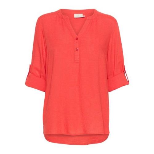 Enkel Bluse Top T-Skjorte Cayenne