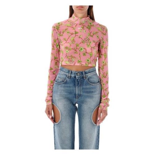 Rosa Blomster Crop Top Aw24