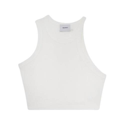 Hvit Crop Top Tank