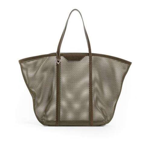 Grønn Mesh Beachwear Tote Bag