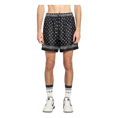 Paisley Print Elastisk Midje Shorts