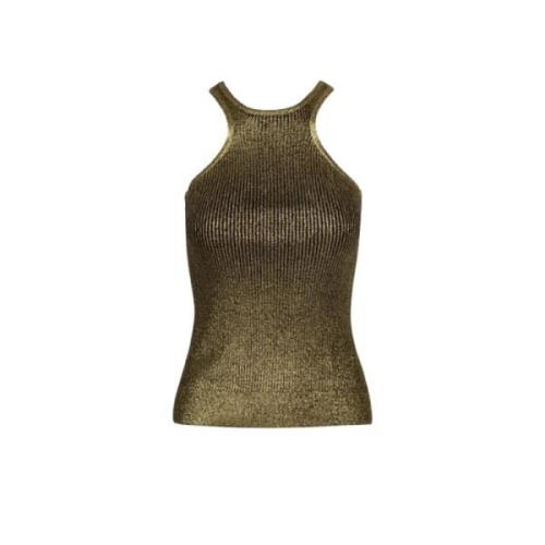 Metallisk Strikket Tank Top