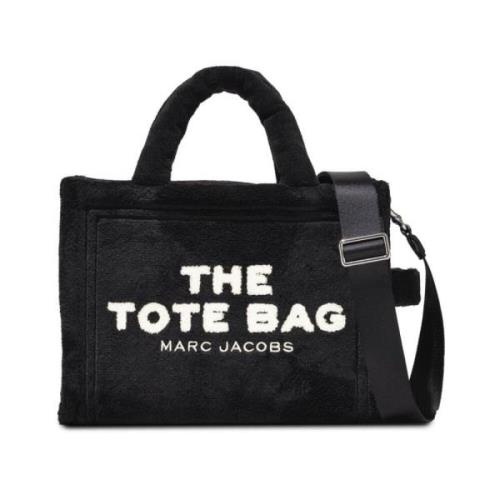 Terry Tote Bag med Slogan Print