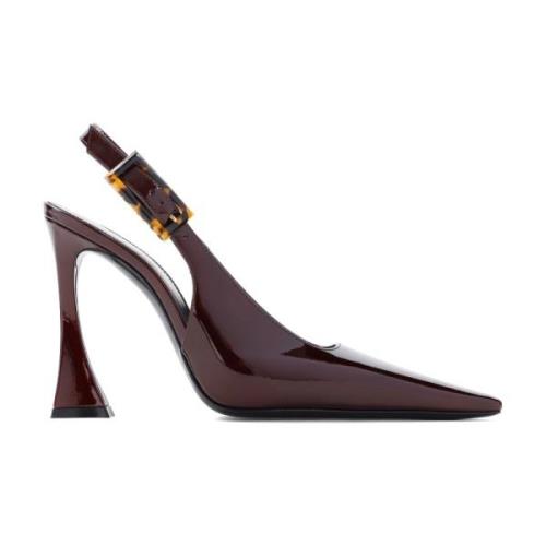 Brune Patent Skinn Pumps