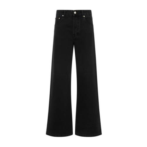 Sort Denim Wide Leg Jeans