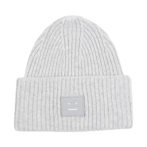 Grå Ull Beanie Lue