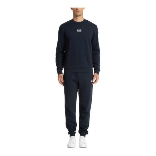 Ensfarget Elastisk Midje Tracksuit med Lommer