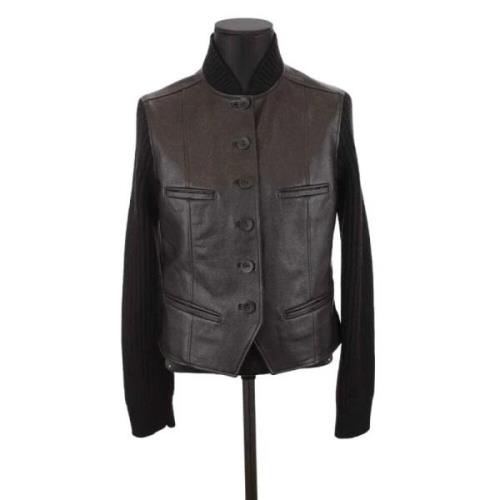 Pre-owned Leather outerwear