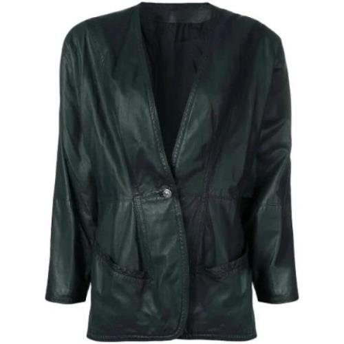 Pre-owned Leather outerwear