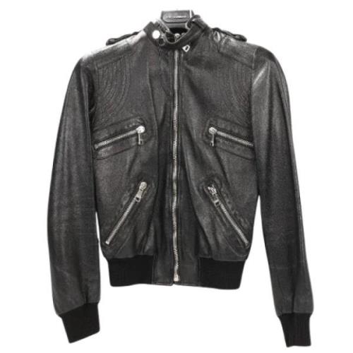 Pre-owned Leather outerwear