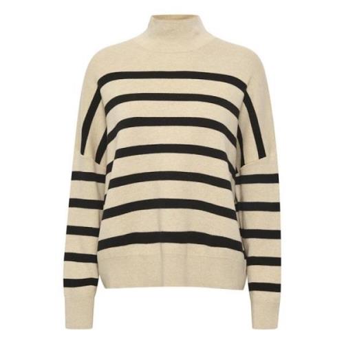 Stripete Turtleneck Pullover Genser