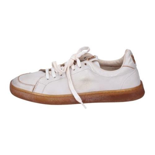 Vintage Skinn Sneakers for Kvinner