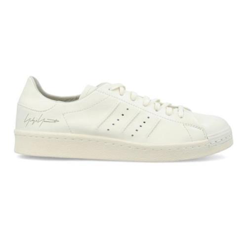 Hvite Superstar Skinn Sneakers