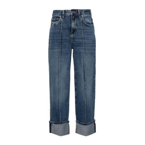 Blå Denim Jeans Farget Effekt