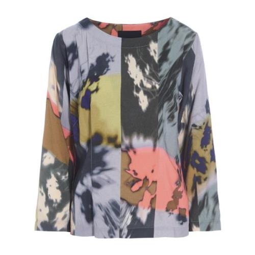 Skygge Collage Bluse Dramatisk Print