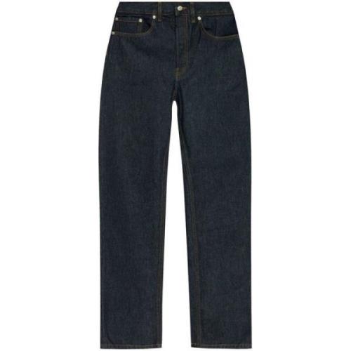 Indigo Bomull Jeans Rett Hem