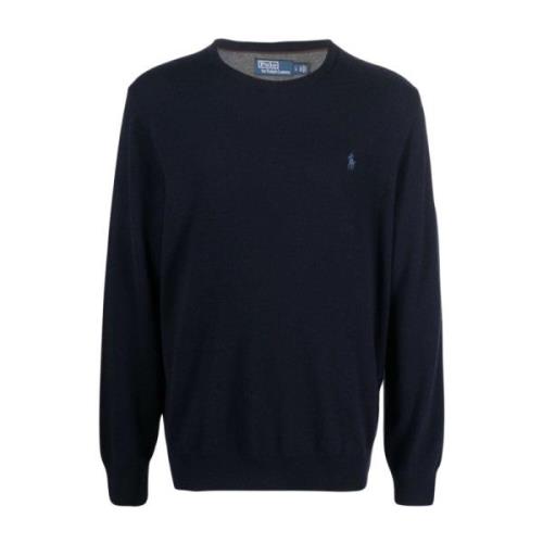 Blå Sweaters LS CN Pp-Langermet Pullover