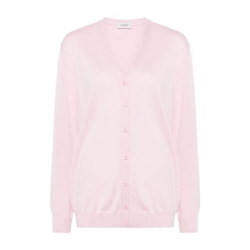 Rose Pink Ull V-Hals Genser