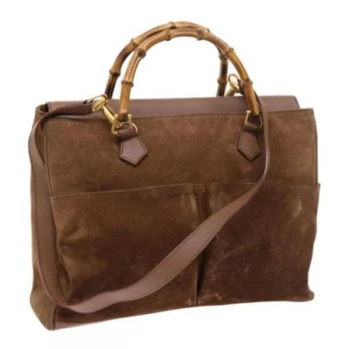 Pre-owned Suede handbags