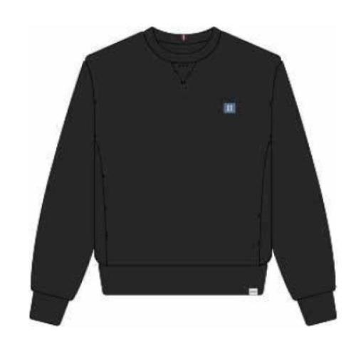 Svart Sweatshirt med Logo Patch