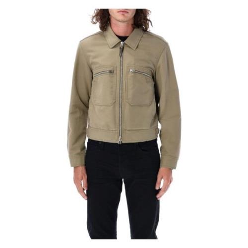 Oliven Dobbel Bomullssateng Blouson