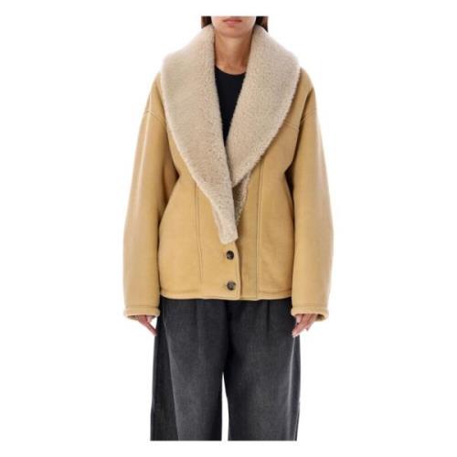 Shearling Jakke Beige Aw24