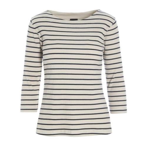 Breton Stripe Bluse Svart/Ivory