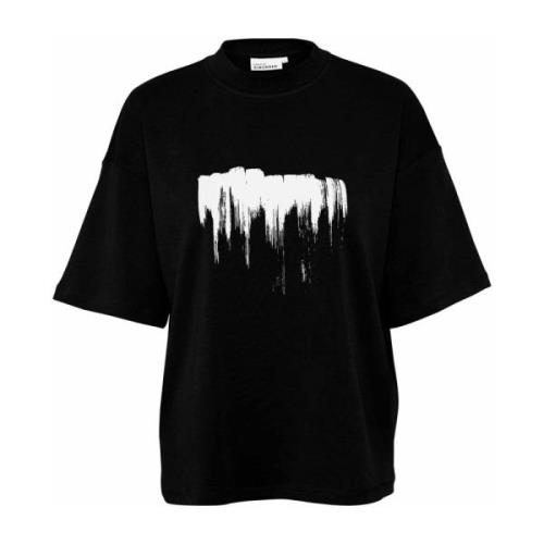 Grafisk Print Boxy Tee Meteorite