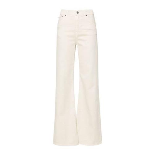 Ivory Hvit Wide Leg Denim Jeans