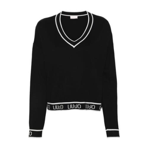 Intarsia-Knit Logo Stripe Sweater