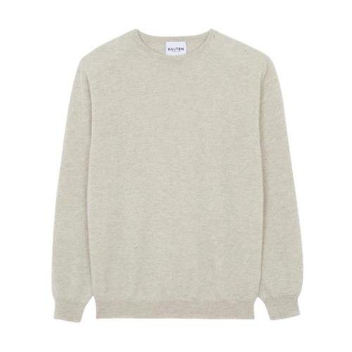 Beige Cashmere Rund Hals Genser