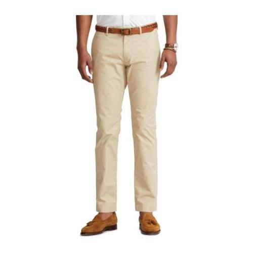 Beige Stretch Slim Fit Chino Bukser