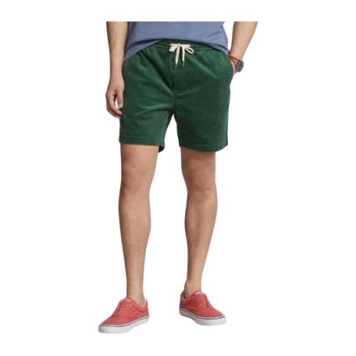 Grønn Corduroy Prepster Kort Shorts