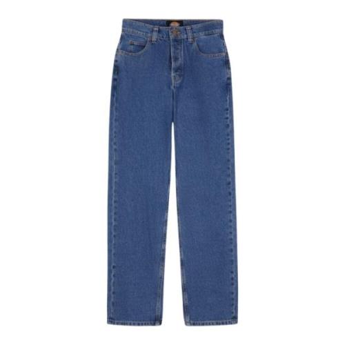 Klassisk Blå Høytlivs Denim Jeans