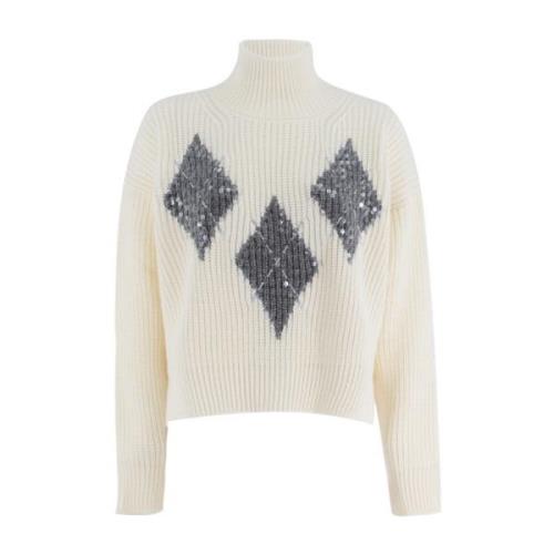 Paljett Turtleneck Sweater