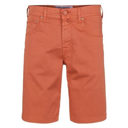 Slim Fit Orange Bermuda Shorts