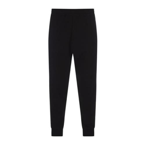 Sort Slim Fit Joggers med Logo Bånd